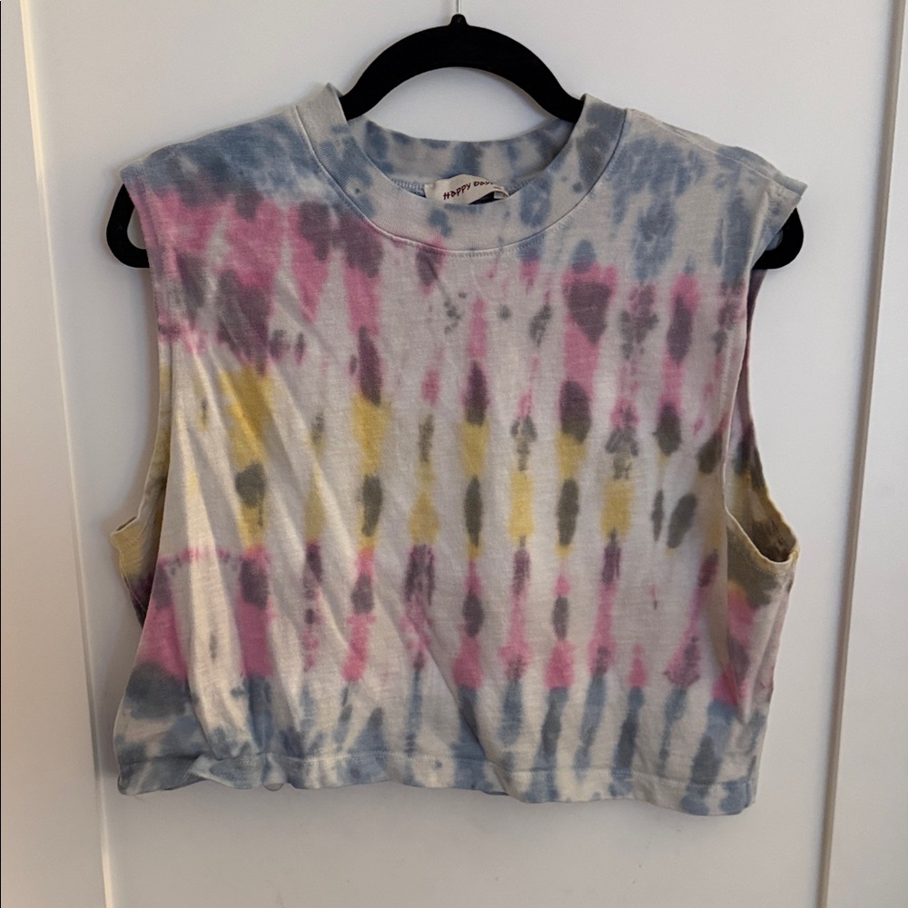 Tie-Dye Sleeveless Crop Top